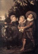 HALS, Frans Three Children with a Goat Cart oil painting on canvas